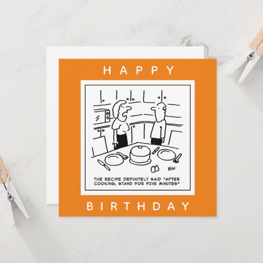 Rezept sagte Stand nach dem Kochen Cartoon Karte (Vorderseite/Rückseite Beispiel)