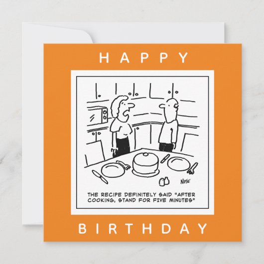 Rezept sagte Stand nach dem Kochen Cartoon Karte (Vorderseite)