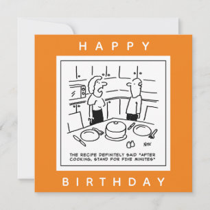 Rezept sagte Stand nach dem Kochen Cartoon Karte