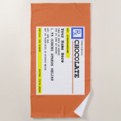 Rezept Schokolade Personalisiert Strandtuch (Vorderseite)