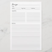 Rezept-Seite (Vorderseite)