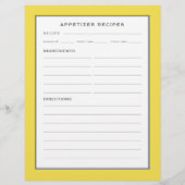 Rezept-Seite | Appetithappen | Einfach Gelbgrau (Rückseite)