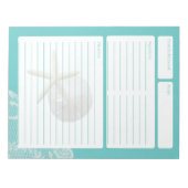 Rezept Seite Aqua Sand Dollar und Spitze Notizblock (Vorderseite)