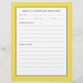 Rezept-Seite | Fleisch und Meeresfrüchte | Einfach (Rückseite)