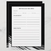 Rezept-Seite | Getränke | Schwarz-Weiß-Swoosh (Vorne/Hinten)