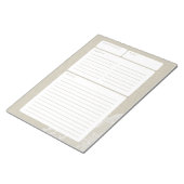 Rezept Seite Light Burlap und Lace Notizblock (angewinkelt)