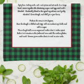 Rezept Sichern Weihnachtskekse Grün Kariert Geschirrtuch (Gefaltet)