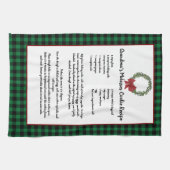 Rezept Sichern Weihnachtskekse Grün Kariert Geschirrtuch (Horizontal)