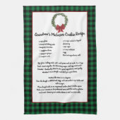 Rezept Sichern Weihnachtskekse Grün Kariert Geschirrtuch (Vertikal)