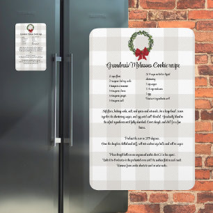 Rezept Sichern Weihnachtskekse rot grün kariert Magnet