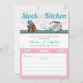Rezept Stock die Küche Bridal Dusche Einladungen (Vorderseite)