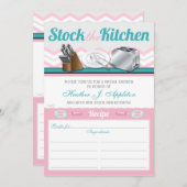 Rezept Stock die Küche Bridal Dusche Einladungen (Vorne/Hinten)