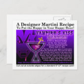 Rezept Vampire's Kiss Martini Postkarte (Vorne/Hinten)