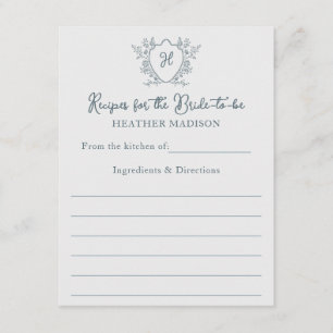 Rezept Vintage Crest Regency-Brautjungfernparty Begleitkarte