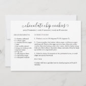 Rezept Weihnachtskarte (Rückseite)