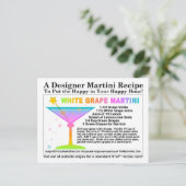 Rezept Weißer Weintraum Martini Postkarte (Stehend Vorderseite)