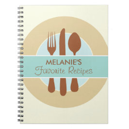 Rezept-Zeitschrift, blau Notizblock