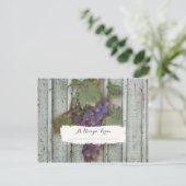 Rezept zum gemeinsamen Brautparty Weinkultur und E Postkarte (Stehend Vorderseite)