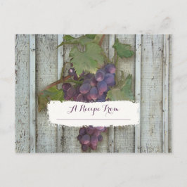 Rezept zum gemeinsamen Brautparty Weinkultur und E Postkarte