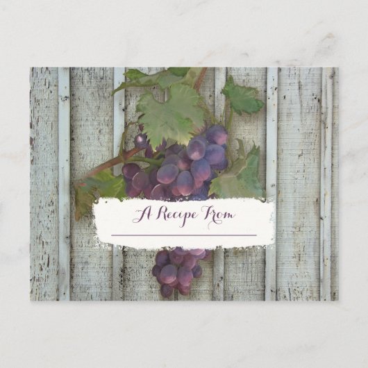 Rezept zum gemeinsamen Brautparty Weinkultur und E Postkarte (Vorderseite)