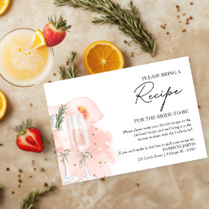 Rezeptanfrage für rosa Mimosa-Junggesellinnenabsch Einladung