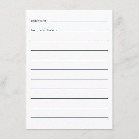 REZEPTANTRAG Brautparty Niedlich CUSTOM Begleitkarte (Rückseite)