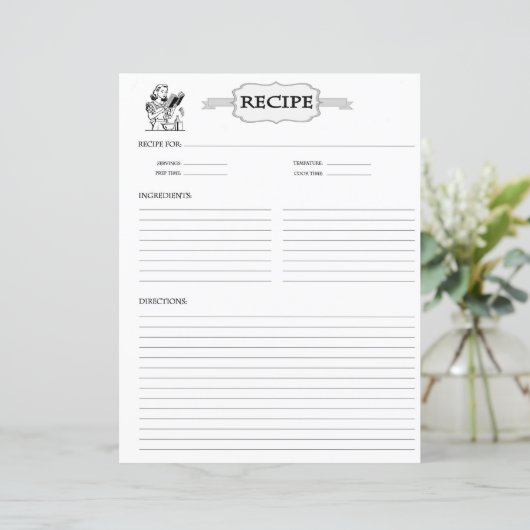 Rezeptblatt (Stehend Vorderseite)