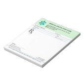 Rezeptblock für Ärzte – Mintgrün Notizblock (Rotiert)
