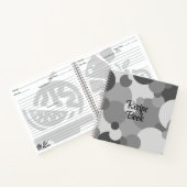 Rezeptbuch für schwarz-graue Moleküle Notizblock (Innenseite)