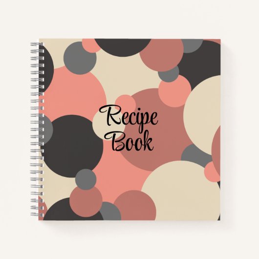 Rezeptbuch für schwarz-rote Moleküle Notizblock (Vorderseite)