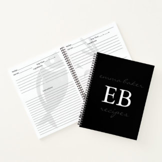 Rezeptbuch Journal Notizbuch mit individuellem Mon