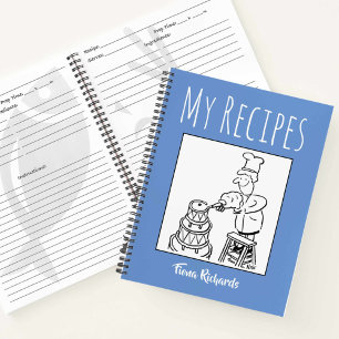 Rezeptbuch mit dem Namen des Besitzers Notizblock