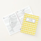 Rezeptbuch mit individuellem Monogramm und Zitrone Notizblock (Innenseite)
