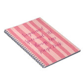 Rezeptbuch mit rosa Candy Stripe Notizblock (Rechte Seite)