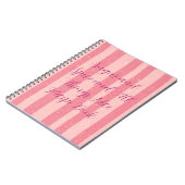 Rezeptbuch mit rosa Candy Stripe Notizblock (Linke Seite)