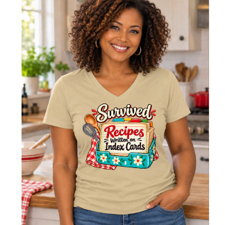 Rezepte auf Karteikarten überlebt T-Shirt