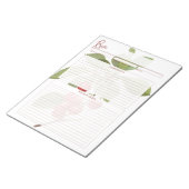 Rezepte der botanischen Rotkrebserie Notizblock (angewinkelt)