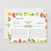 Rezepte der Orangenmuster-Familie Mitteilungskarte (Vorderseite)