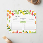 Rezepte der Orangenmuster-Familie Mitteilungskarte (Vorderseite/Rückseite Beispiel)