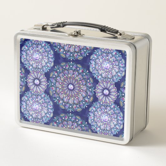 Rezepte des Blue Rosace Metall Brotdose (Vorderseite)