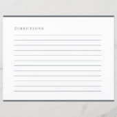 Rezepte | Elegante Chic Stone Gray Recipe Card (Rückseite)