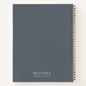 Rezepte | Eleganter Chic Stone Gray Ausgereift Notizblock (Rückseite)