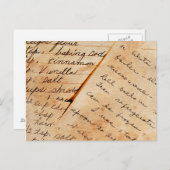 Rezepte für alte Familien Postkarte (Vorne/Hinten)