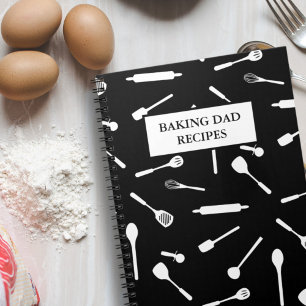 Rezepte Für Backenden Vater Küchenwerkzeug Blanko  Notizblock