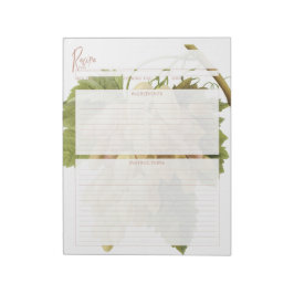 Rezepte für Botanische Weißtrauben Notizblock