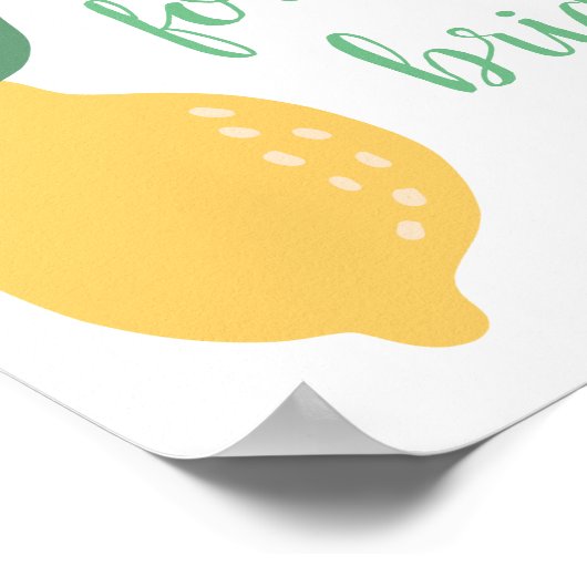Rezepte für das Brautparty "Bride Lemon Themed" Poster (Ecke)