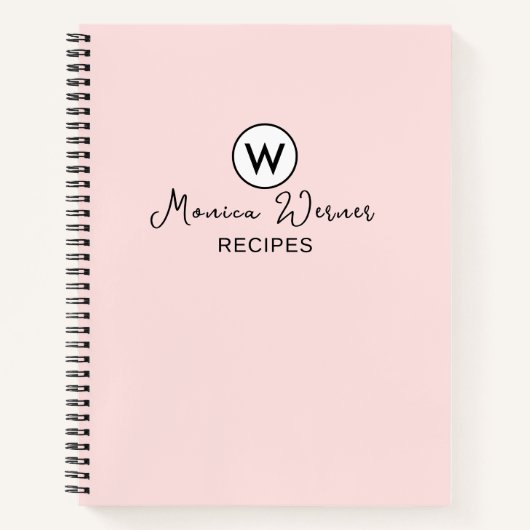 Rezepte für das Inside Paper Design Blush Pink Notizblock (Vorderseite)