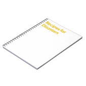 Rezepte für Desaster-Notebooks Notizblock (Linke Seite)