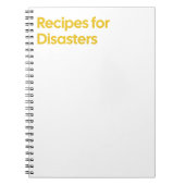 Rezepte für Desaster-Notebooks Notizblock (Vorderseite)