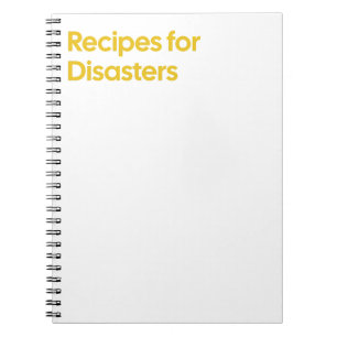Rezepte für Desaster-Notebooks Notizblock